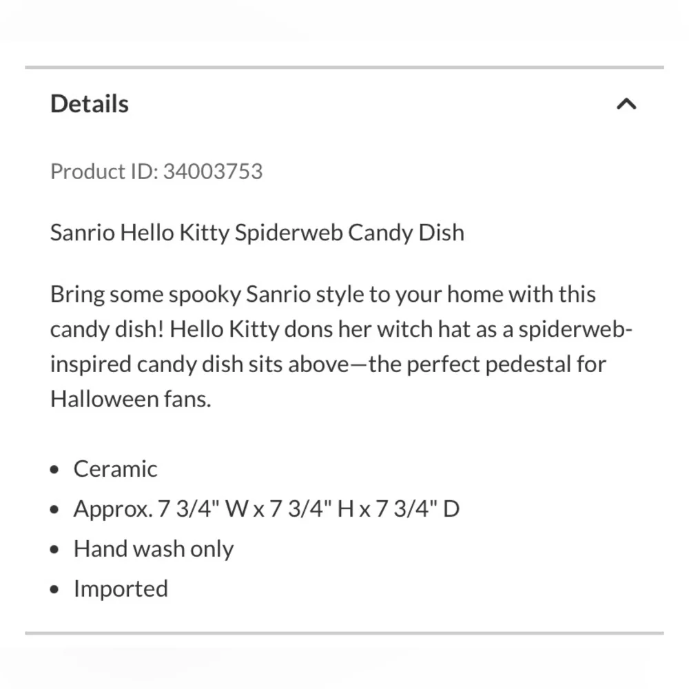 SANRIO x HELLO KITTY Spiderweb Halloween Candy Dish - Picture 8 of 8